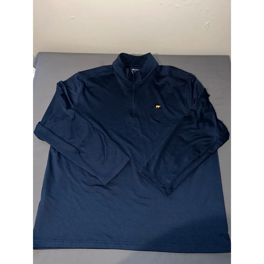 Jack Nicklaus Mens XL Navy Blue Golden Bear Performance Golf Quarter Zip